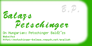 balazs petschinger business card